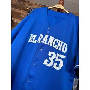 El Rancho 35‎ Button Front Royal Blue/White Baseball Jersey